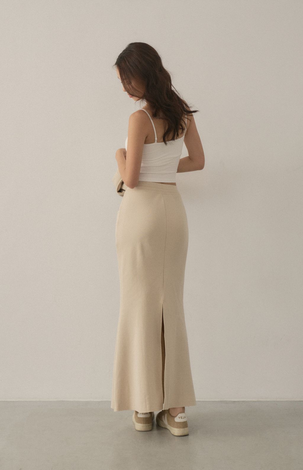 Space Cotton Back Slit Skirt<br/>後開衩魚尾太空棉裙