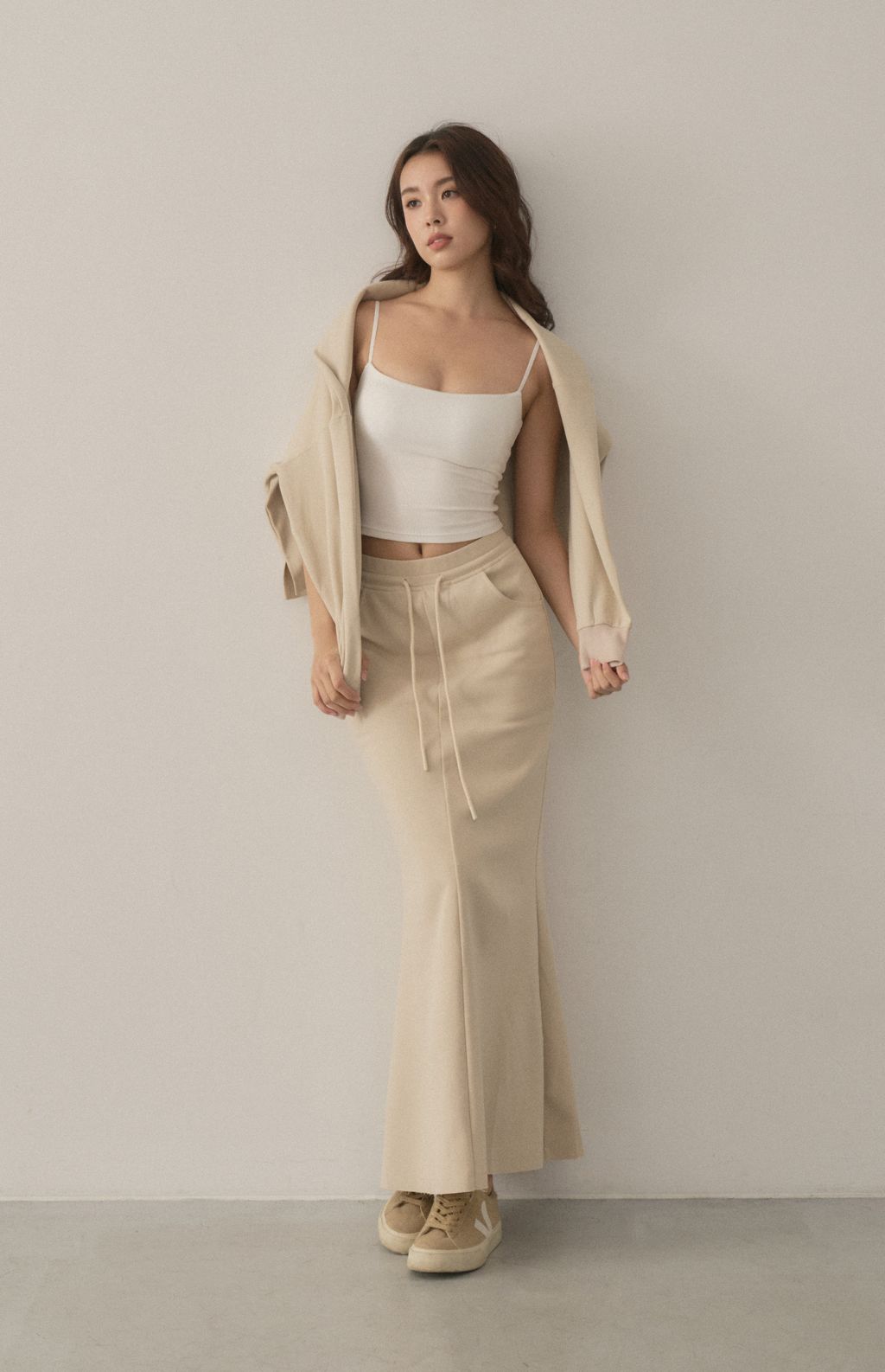 Space Cotton Back Slit Skirt<br/>後開衩魚尾太空棉裙