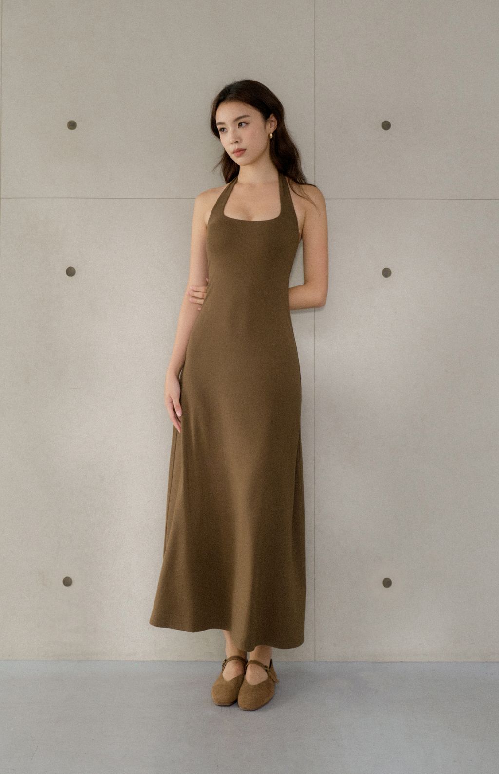 Modal Halter Neck Bra Dress<br/>美背繞脖莫代爾Bra Dress