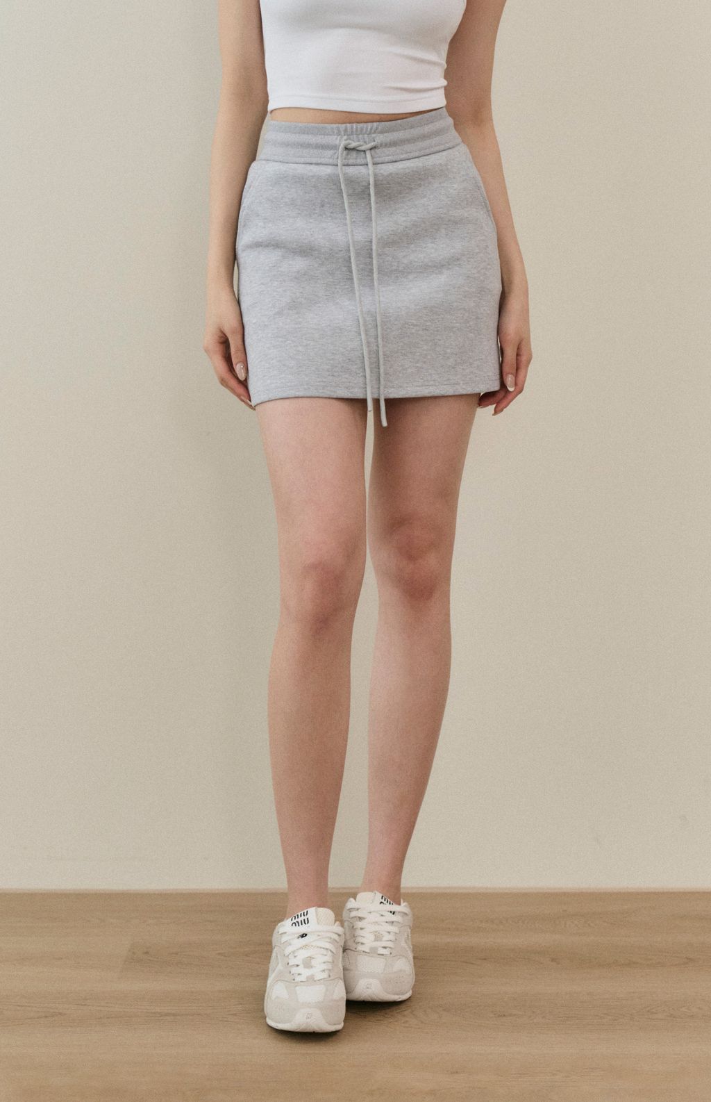 Drawstring Cotton Skirt<br/>挺版抽繩棉褲裙