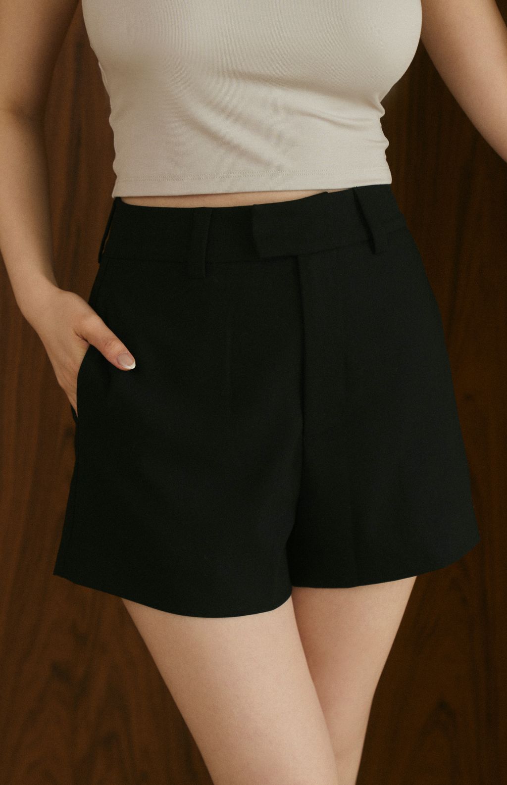 Classic High Waist Chino Shorts<br/>老錢風高腰西裝短褲