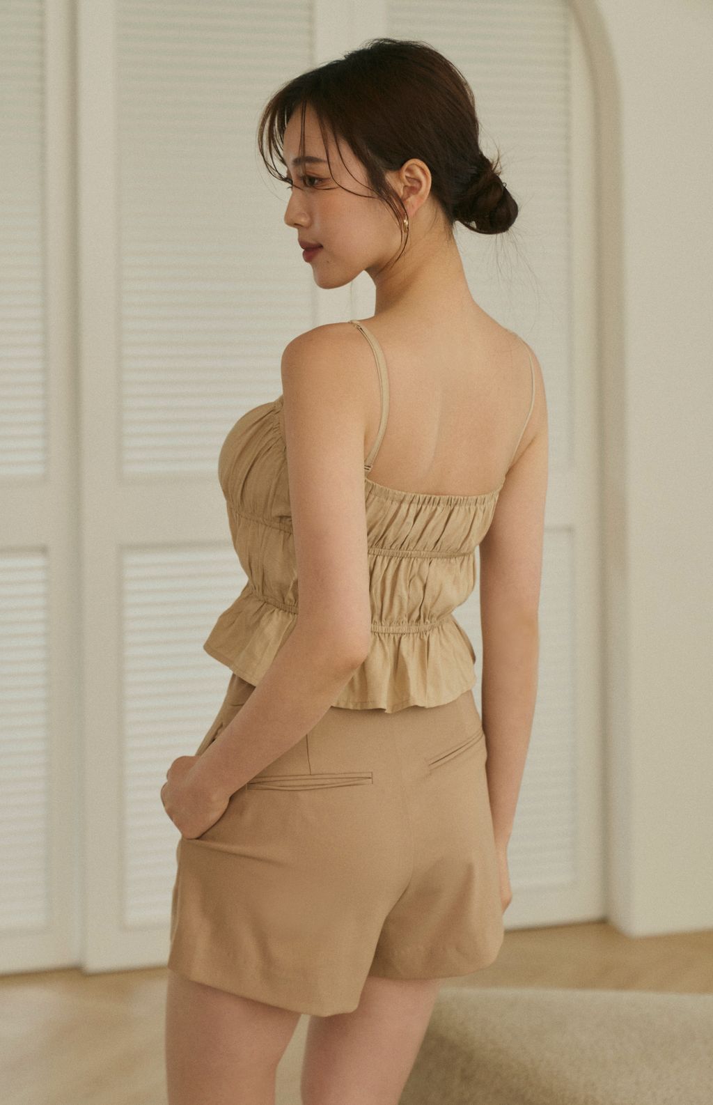 (預購) Cotton Linen Multiway Bra Top<br/>法式棉麻綁帶多穿Bra Top By Beigy - Milu