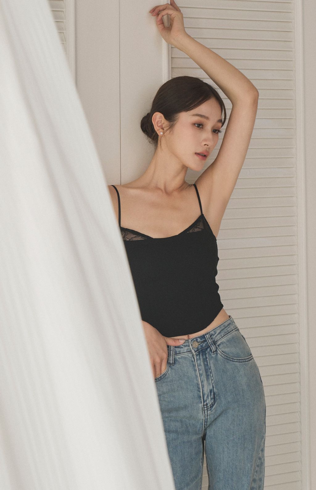 Lace Two Piece Strap Bra Top<br/>拼接蕾絲假兩件Bra Top