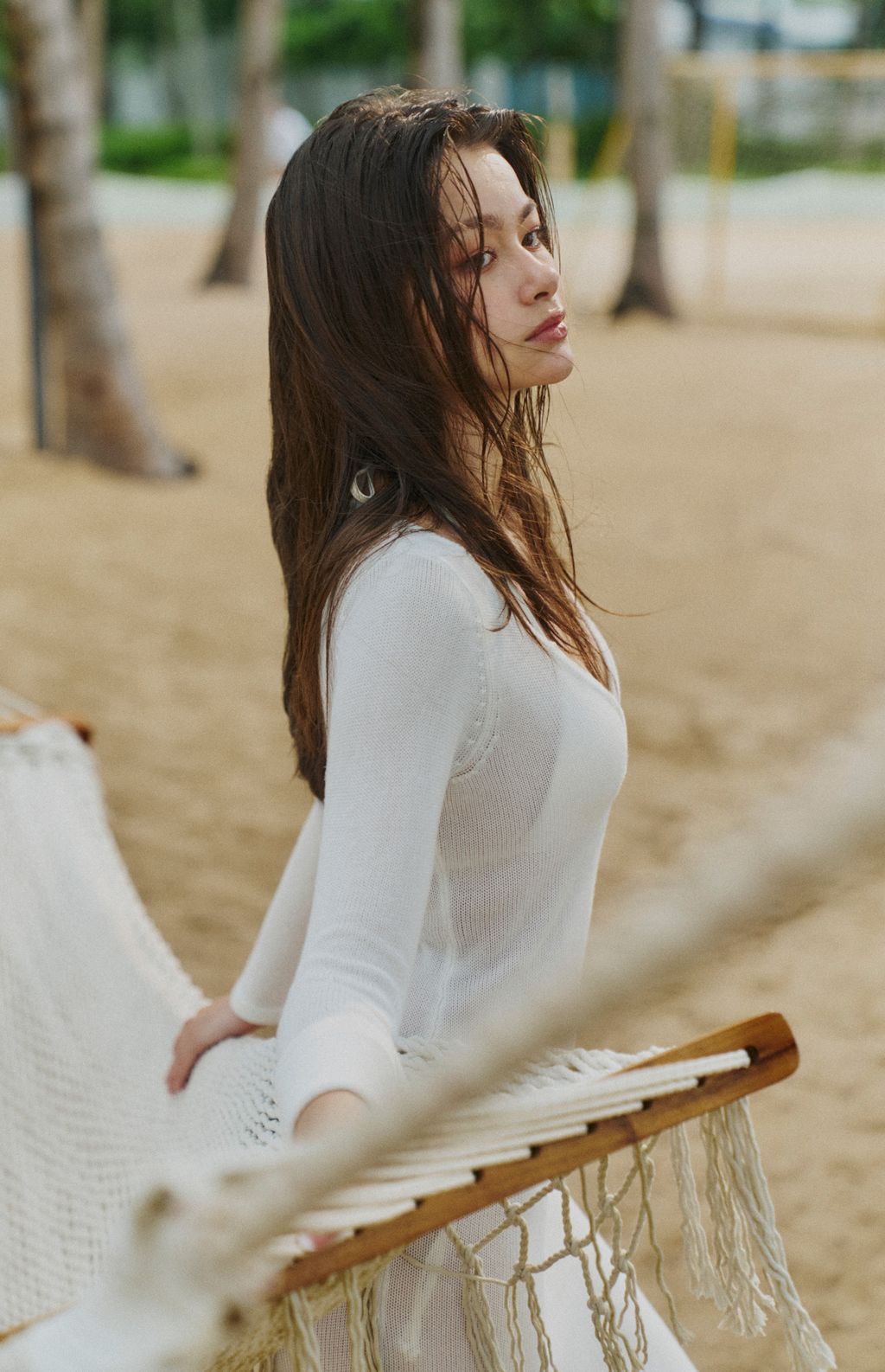 Mercerized Cotton Coverup Dress<br/>絲光針織罩衫長洋
