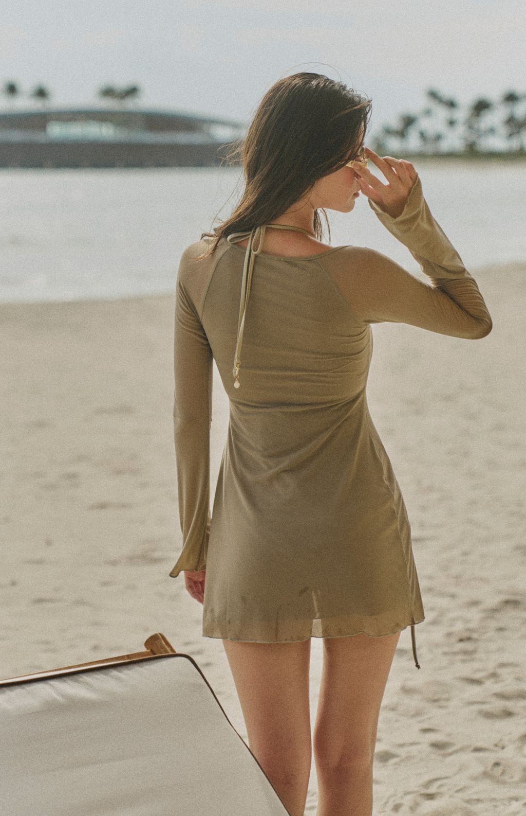 Mesh Coverup Mini Dress<br/>夏日透膚罩衫短洋