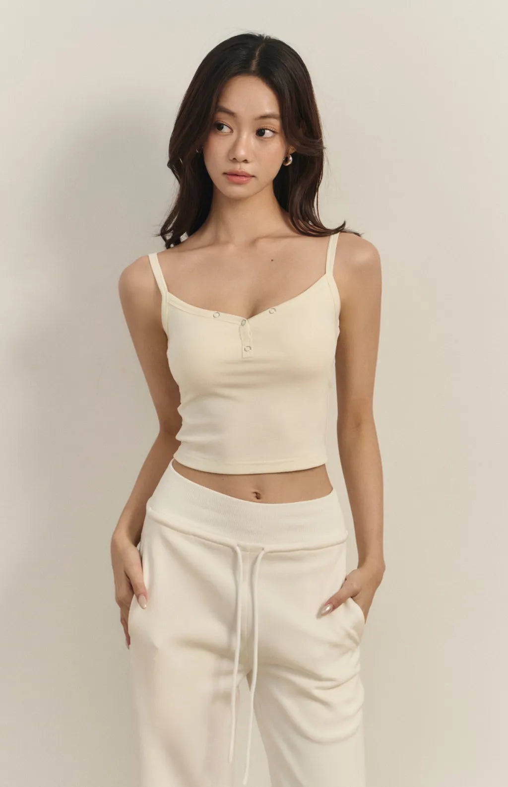 Front Snap Button Heart Sharp Bra Top<br/>桃心領排釦Bra Top