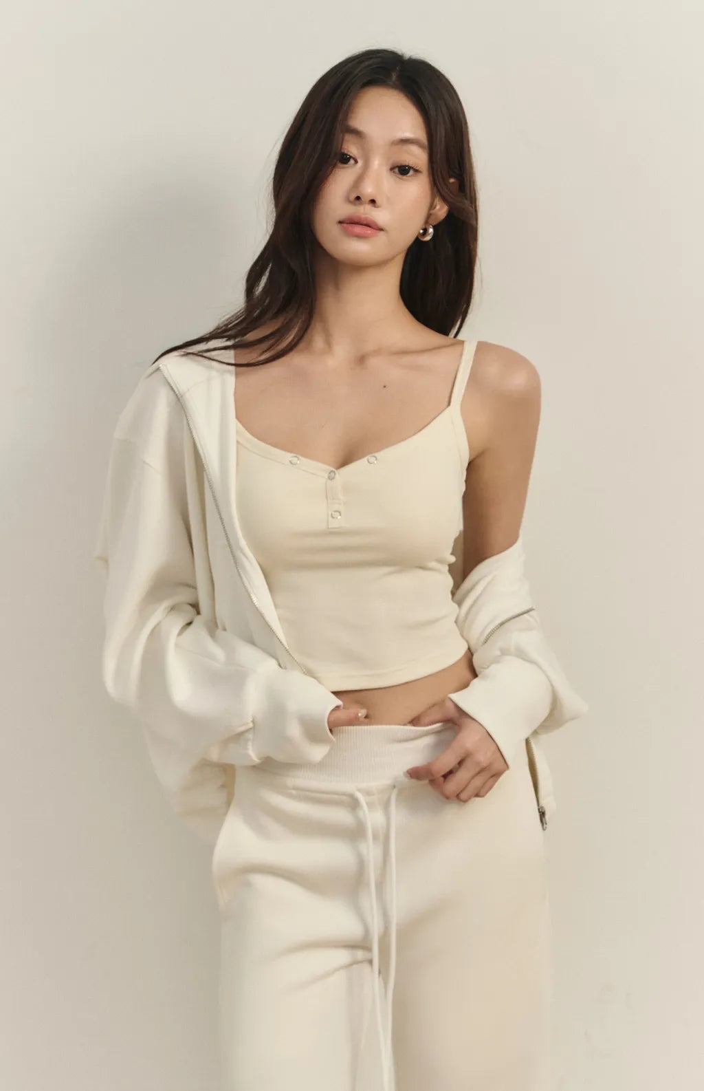 Front Snap Button Heart Sharp Bra Top<br/>桃心領排釦Bra Top