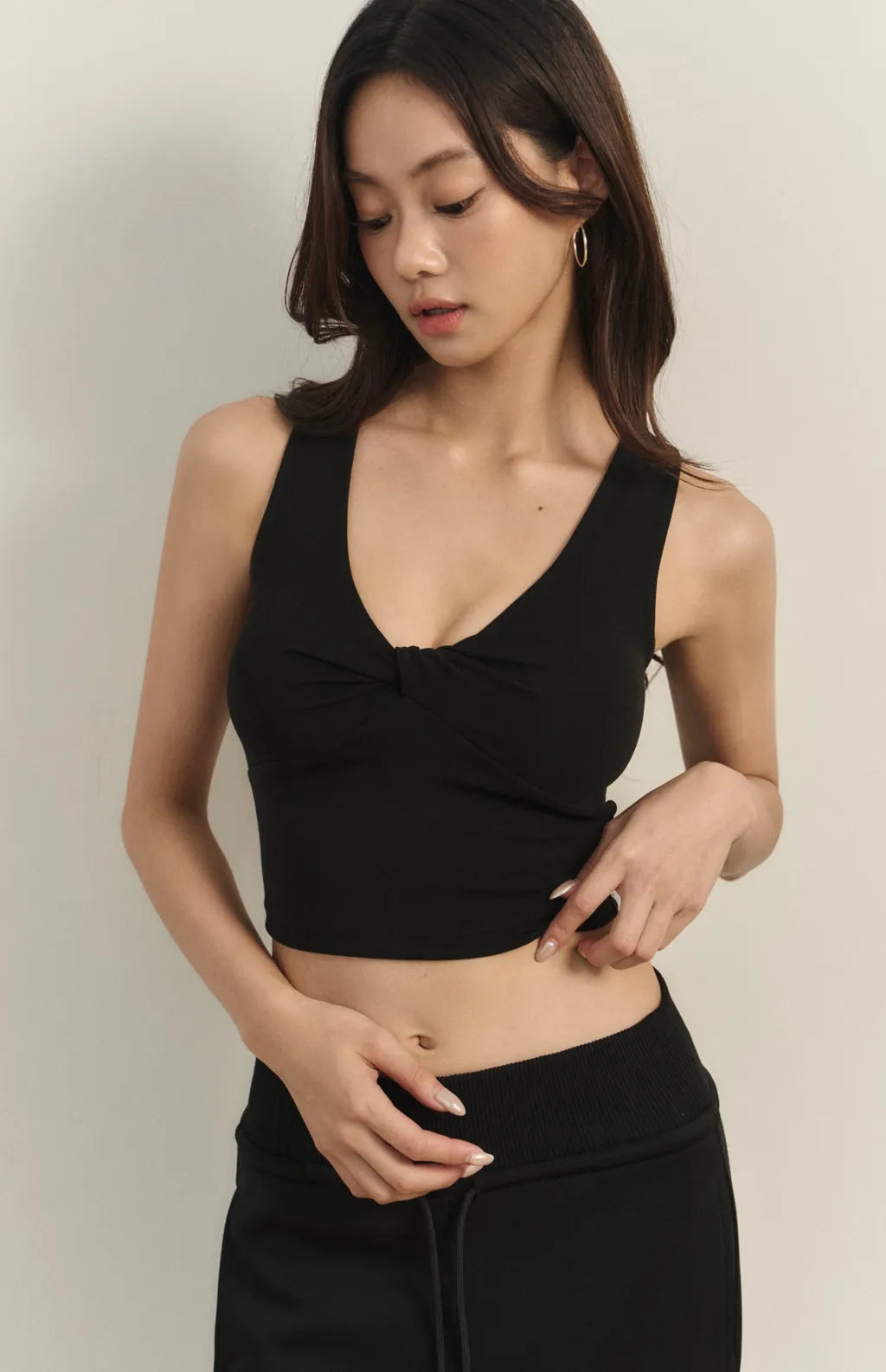 Tencel Front Twist Bra Top<br/>天絲美胸扭結Bra Top
