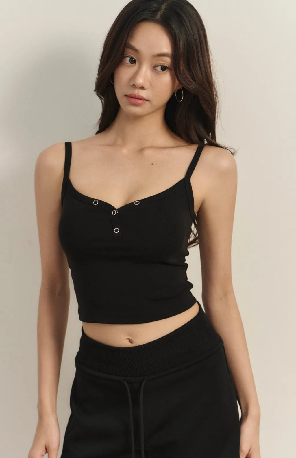 Front Snap Button Heart Sharp Bra Top<br/>桃心領排釦Bra Top
