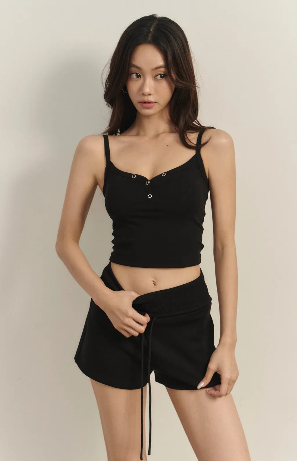 Front Snap Button Heart Sharp Bra Top<br/>桃心領排釦Bra Top