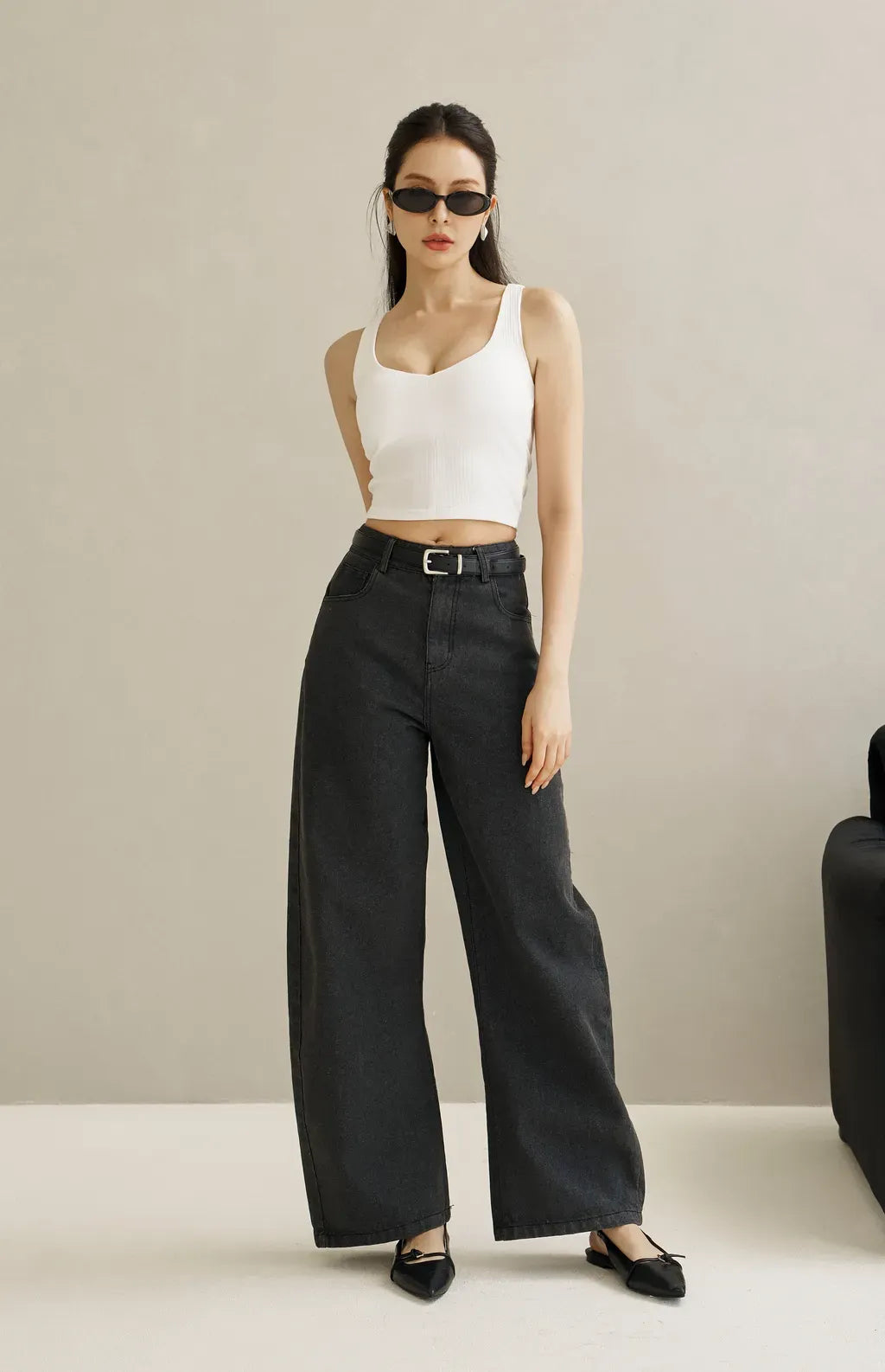 Rib Knit V-Neck Bra Top<br/>坑條V領美胸Bra Top
