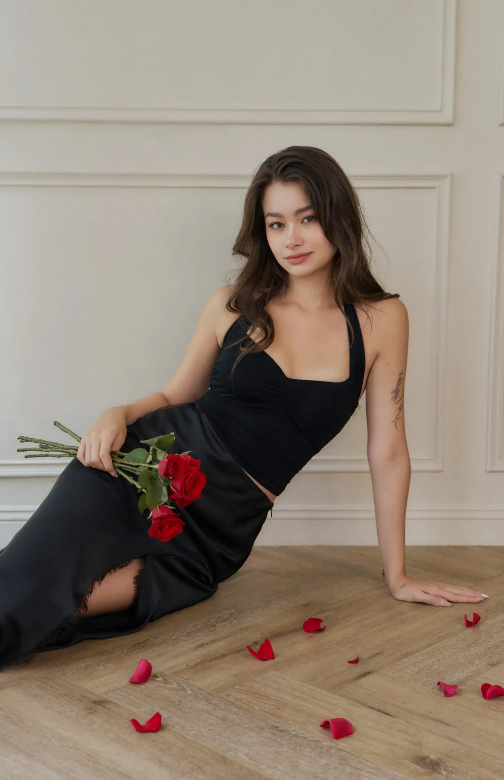 Halter Neck Strap Bra Top<br/>繞脖綁帶抓皺Bra Top