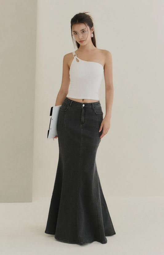 One-Shoulder Ring Bra Top<br/>單肩鏤空扣環Bra Top