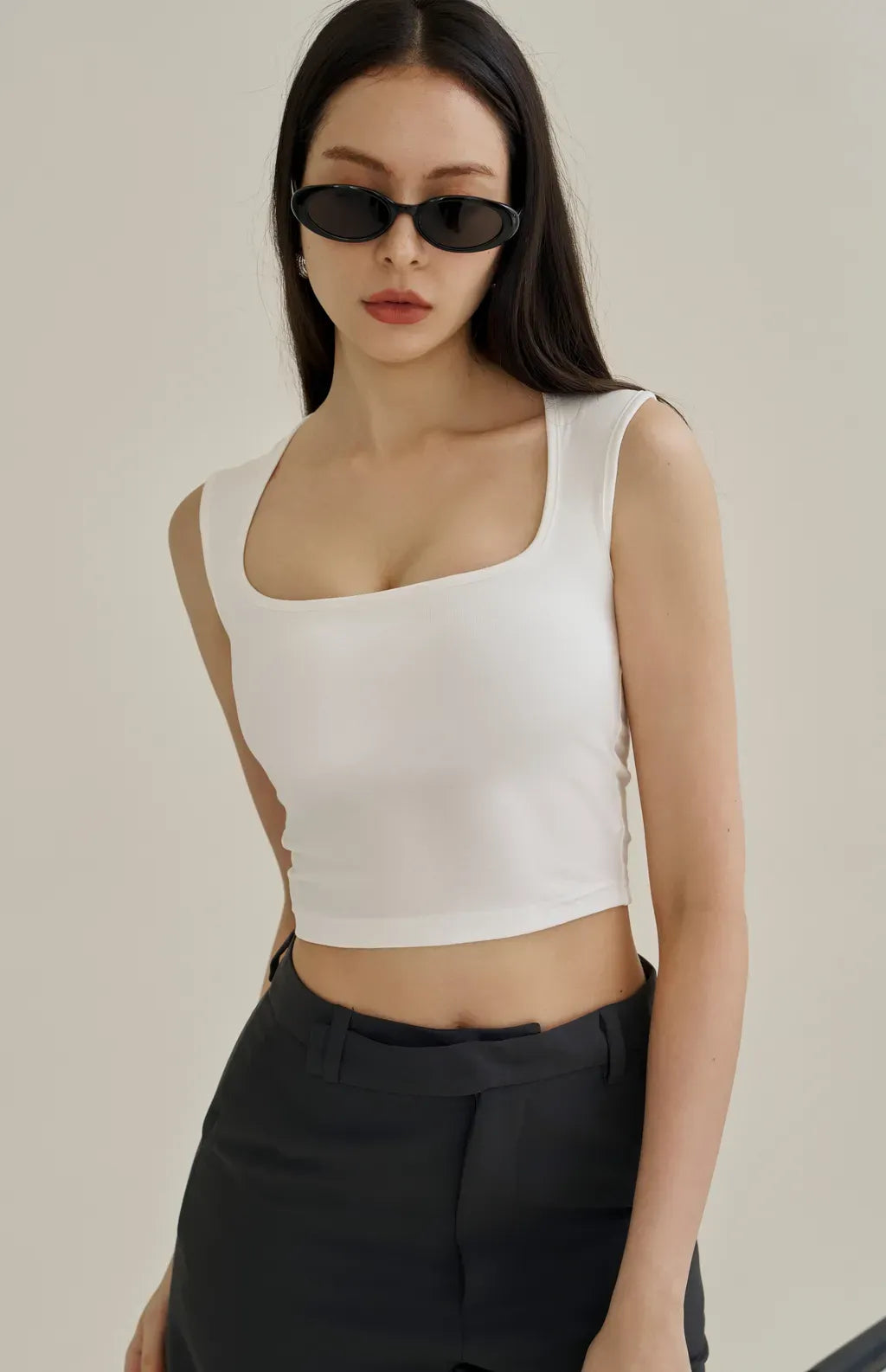 Full Coverage Padded Tank<br/>極簡寬肩遮副乳Bra Top