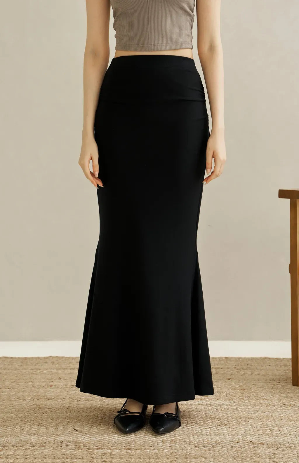 Tencel Mermaid Skirt<br/>天絲抓皺修身魚尾長裙