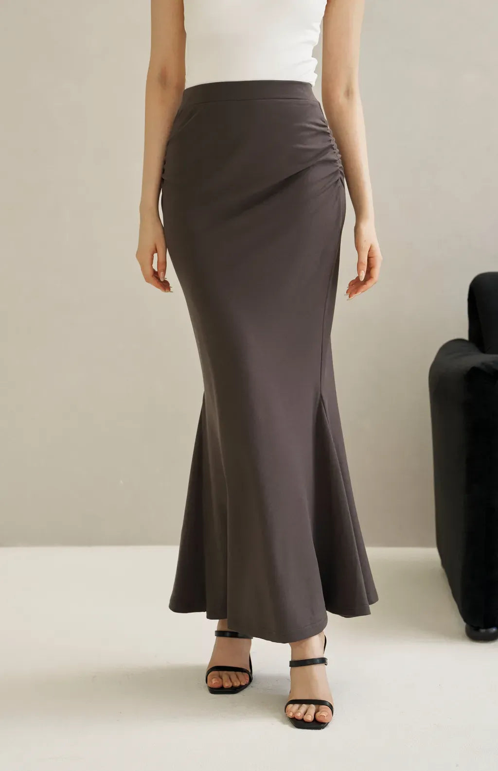 Tencel Mermaid Skirt<br/>天絲抓皺修身魚尾長裙
