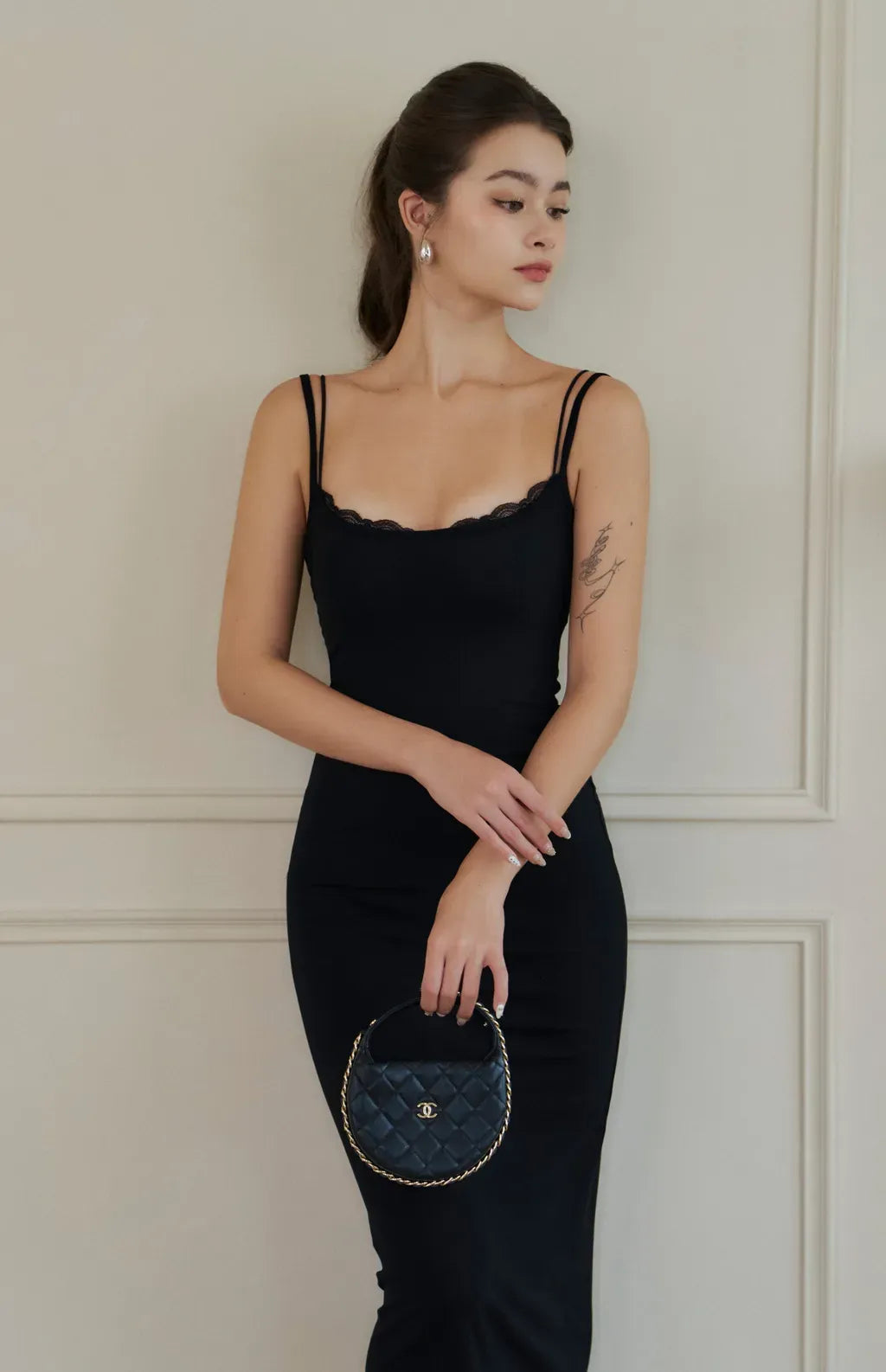 Lace Two Piece Modal Maxi Bra Dress<br/>蕾絲假兩件莫代爾長Bra Dress