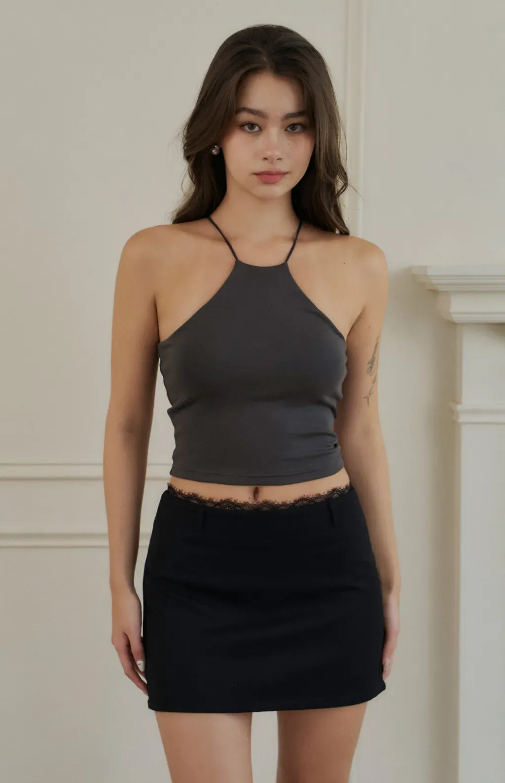 Halter Modal Bra Top<br/>削肩莫代爾Bra Top