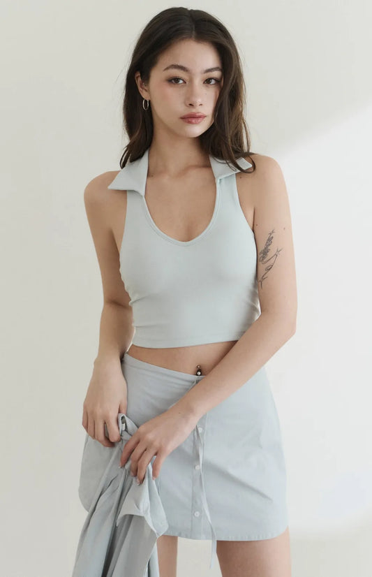Deep V Collared Bra Top<br/>深V翻領美式Bra Top