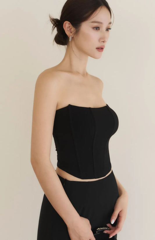 Strapless Boned Corset<br/>法式魚骨束腰平口Bra Top