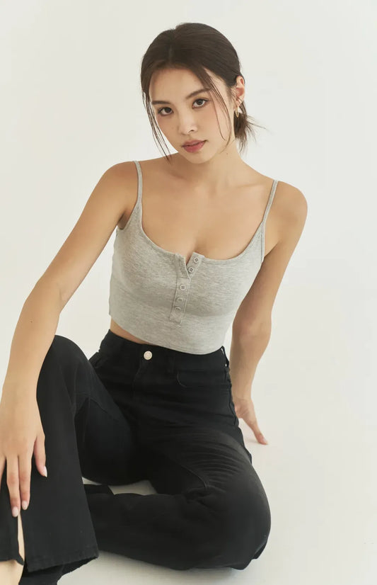 (預購) Front Button Bra Top<br/>+2cup美式可開釦Bra Top By Beigy - Milu