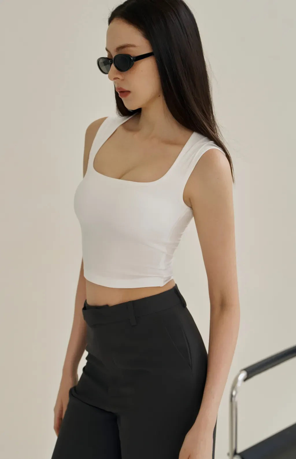 Full Coverage Padded Tank<br/>極簡寬肩遮副乳Bra Top