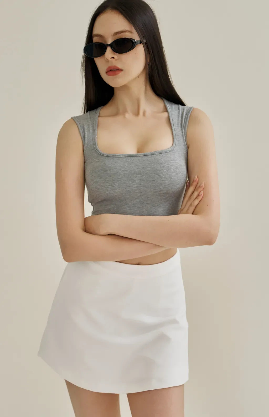 Full Coverage Padded Tank<br/>極簡寬肩遮副乳Bra Top