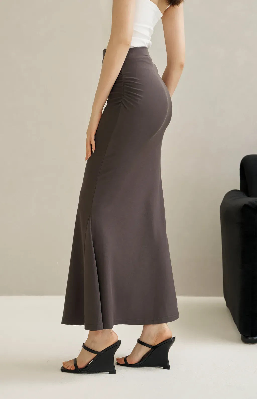 Tencel Mermaid Skirt<br/>天絲抓皺修身魚尾長裙