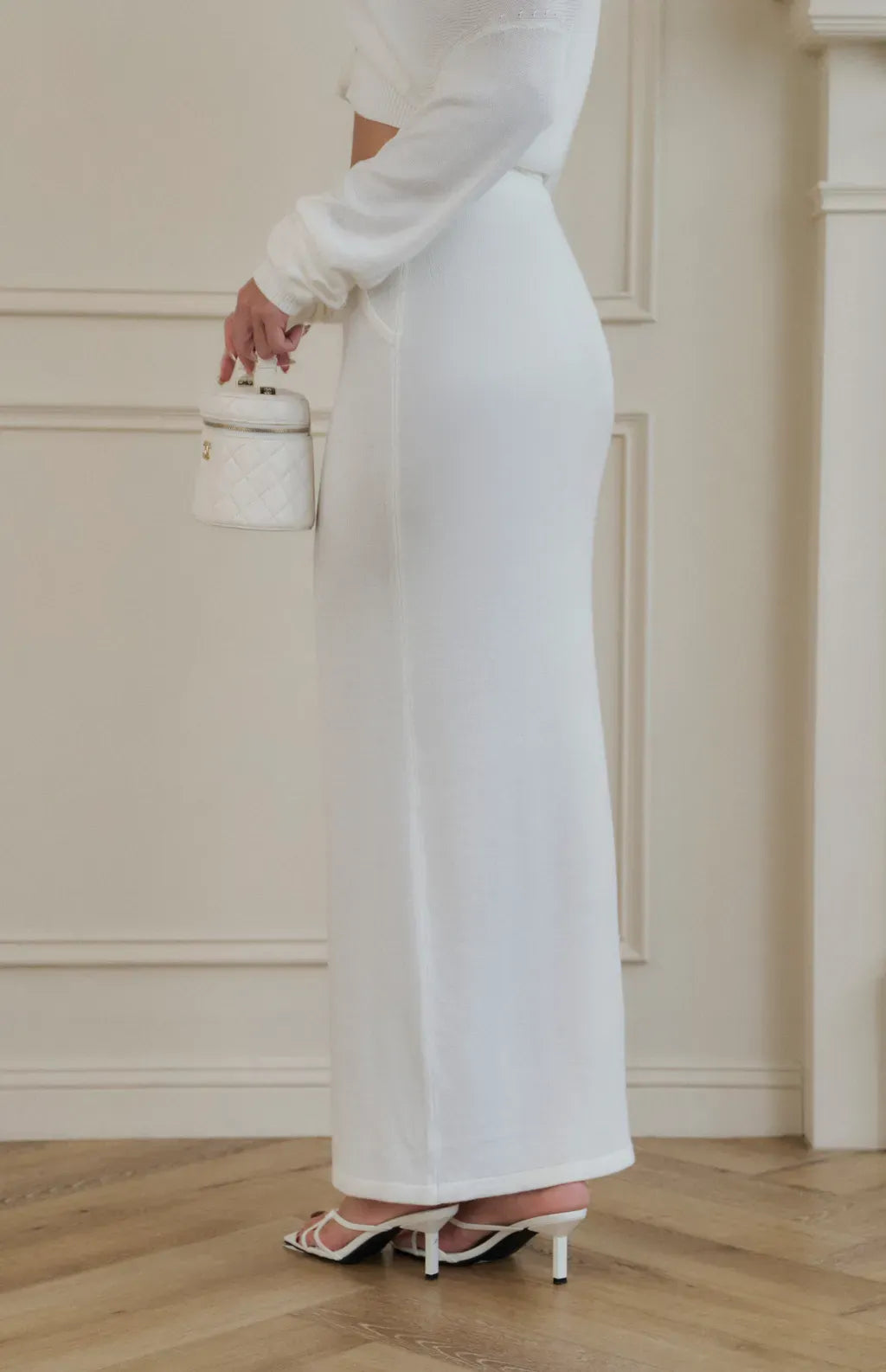Mercerized Cotton Pencil Long Skirt <br/>絲光針織修身直筒長裙