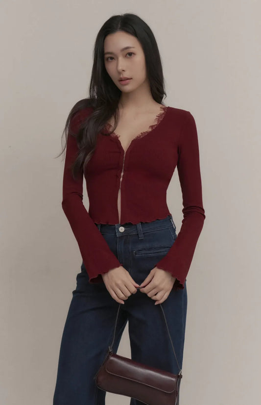 Lace Front Hook Bra Top<br/>蕾絲勾釦Bra Top