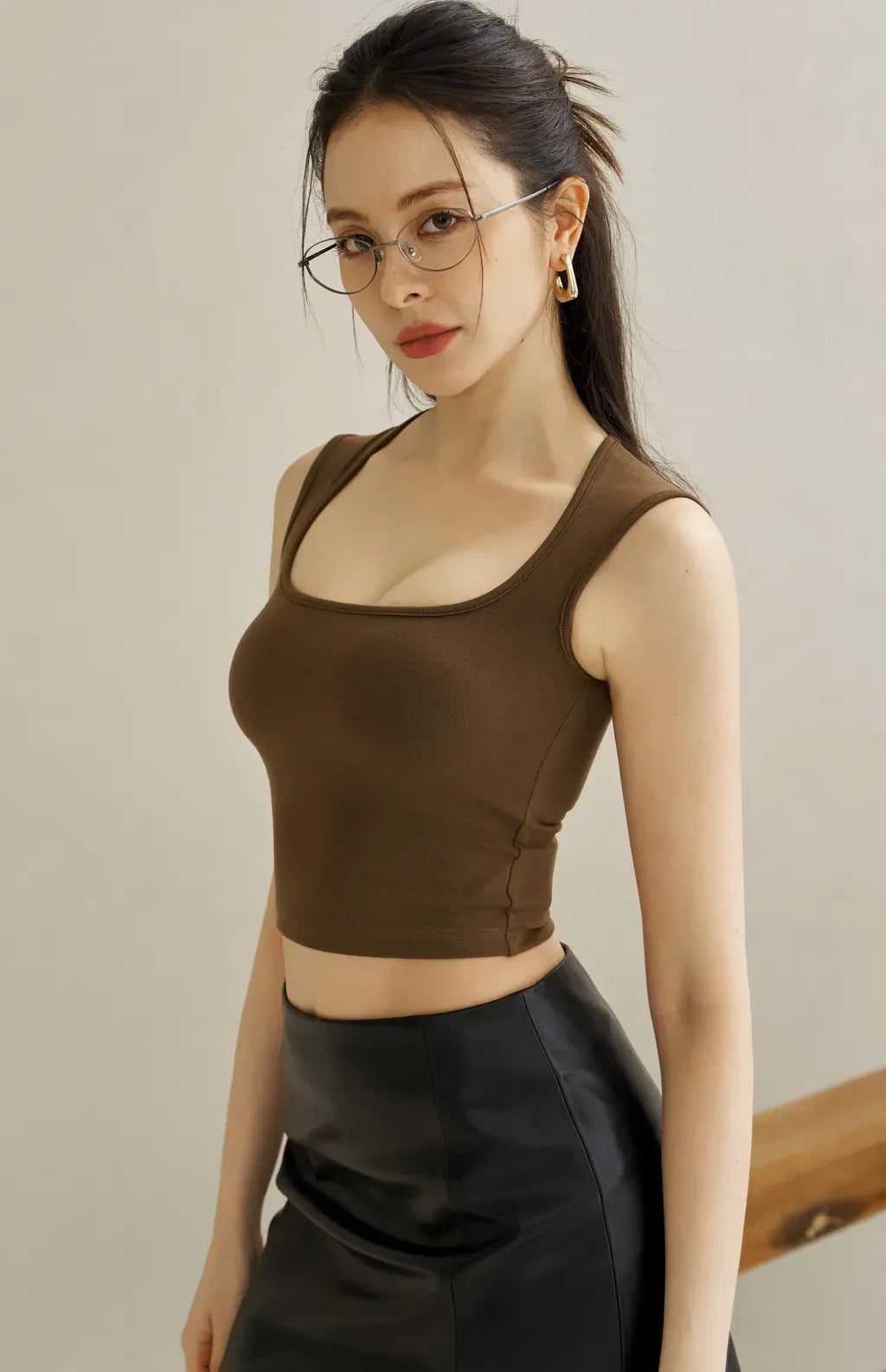 Full Coverage Padded Tank<br/>極簡寬肩遮副乳Bra Top