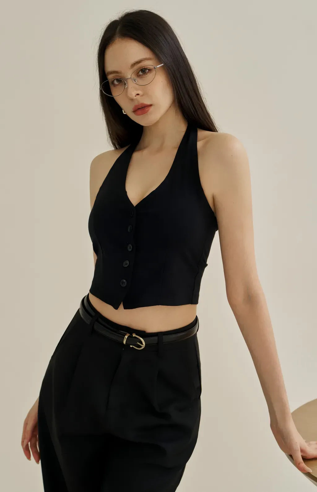 Front Button Suit Corset<br/>西裝馬甲Bra Top