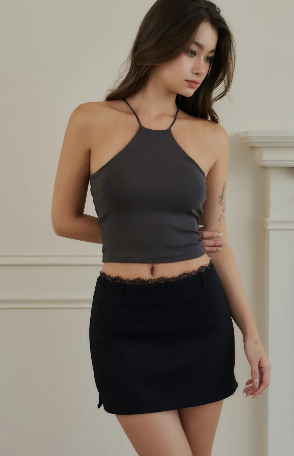 Halter Modal Bra Top<br/>削肩莫代爾Bra Top