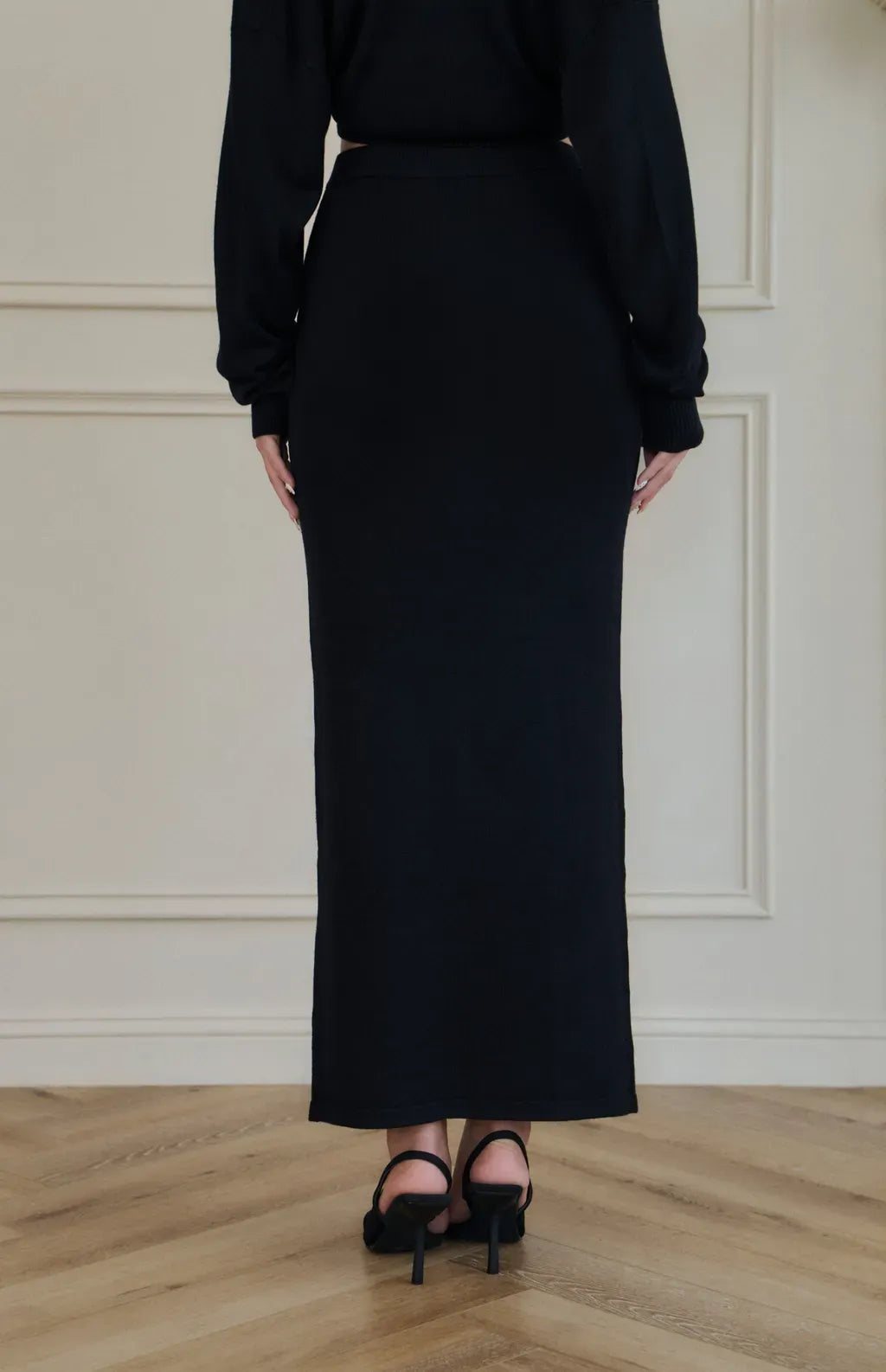 Mercerized Cotton Pencil Long Skirt <br/>絲光針織修身直筒長裙