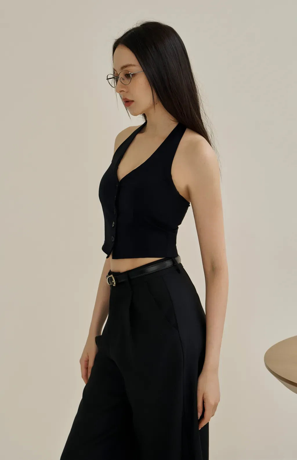 Front Button Suit Corset<br/>西裝馬甲Bra Top
