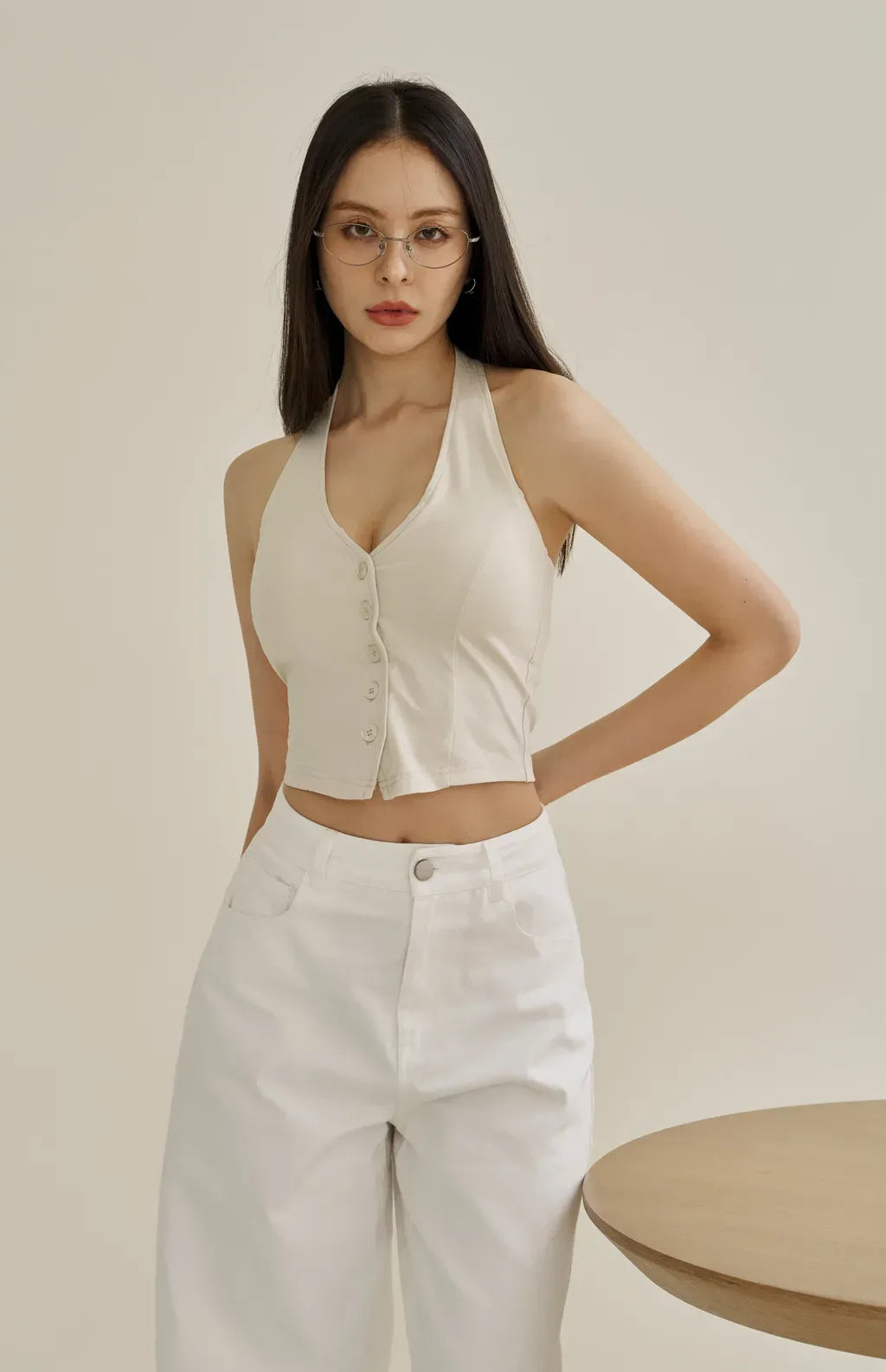 Front Button Suit Corset<br/>西裝馬甲Bra Top