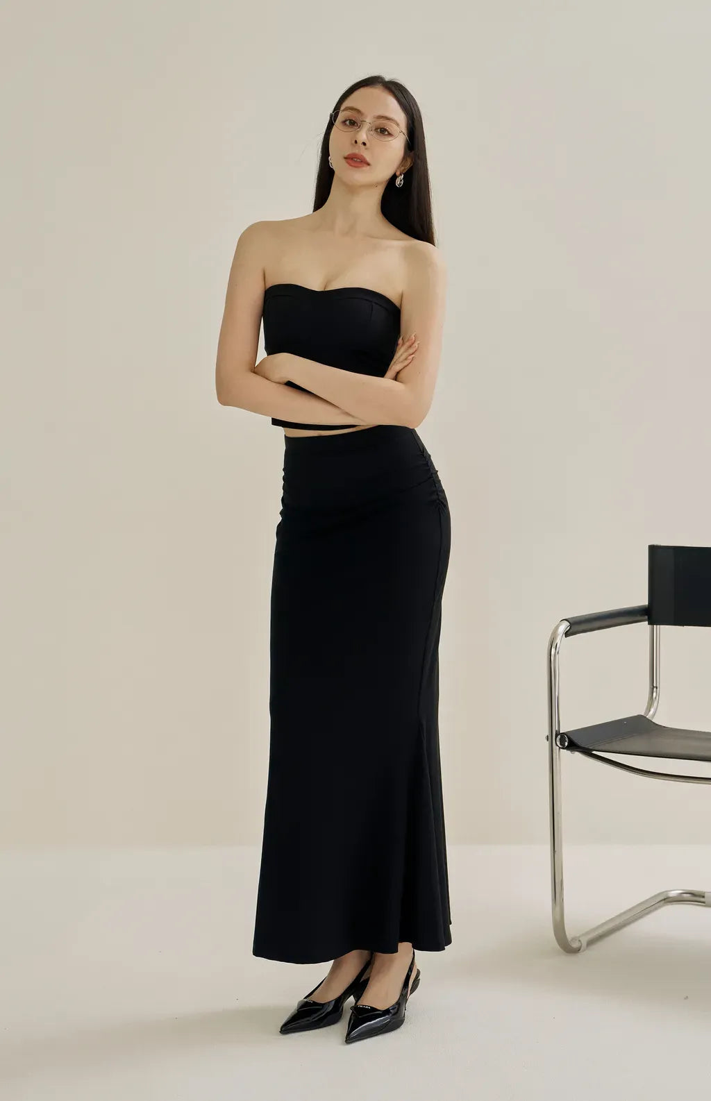 Tencel Mermaid Skirt<br/>天絲抓皺修身魚尾長裙