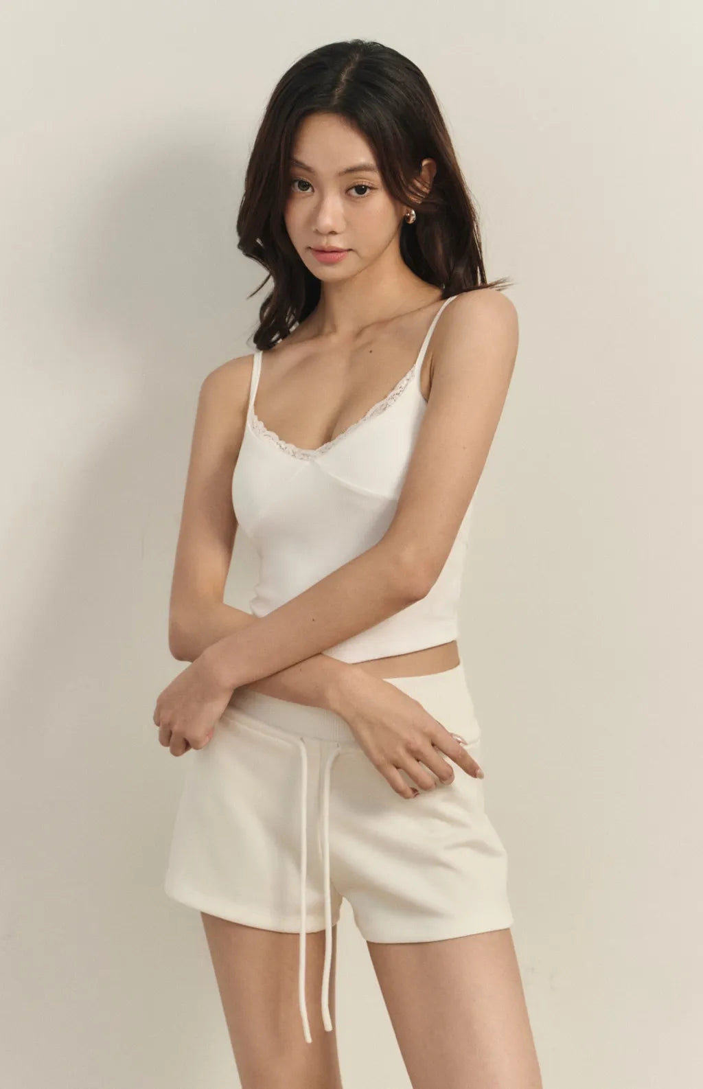 Wide-Waist Drawstring Cotton Shorts<br/>寬腰抽繩太空棉短褲