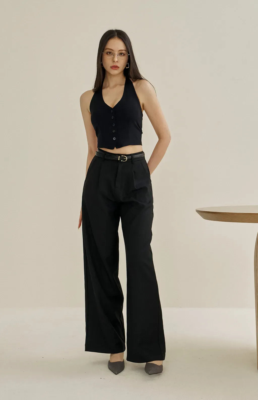 Front Button Suit Corset<br/>西裝馬甲Bra Top
