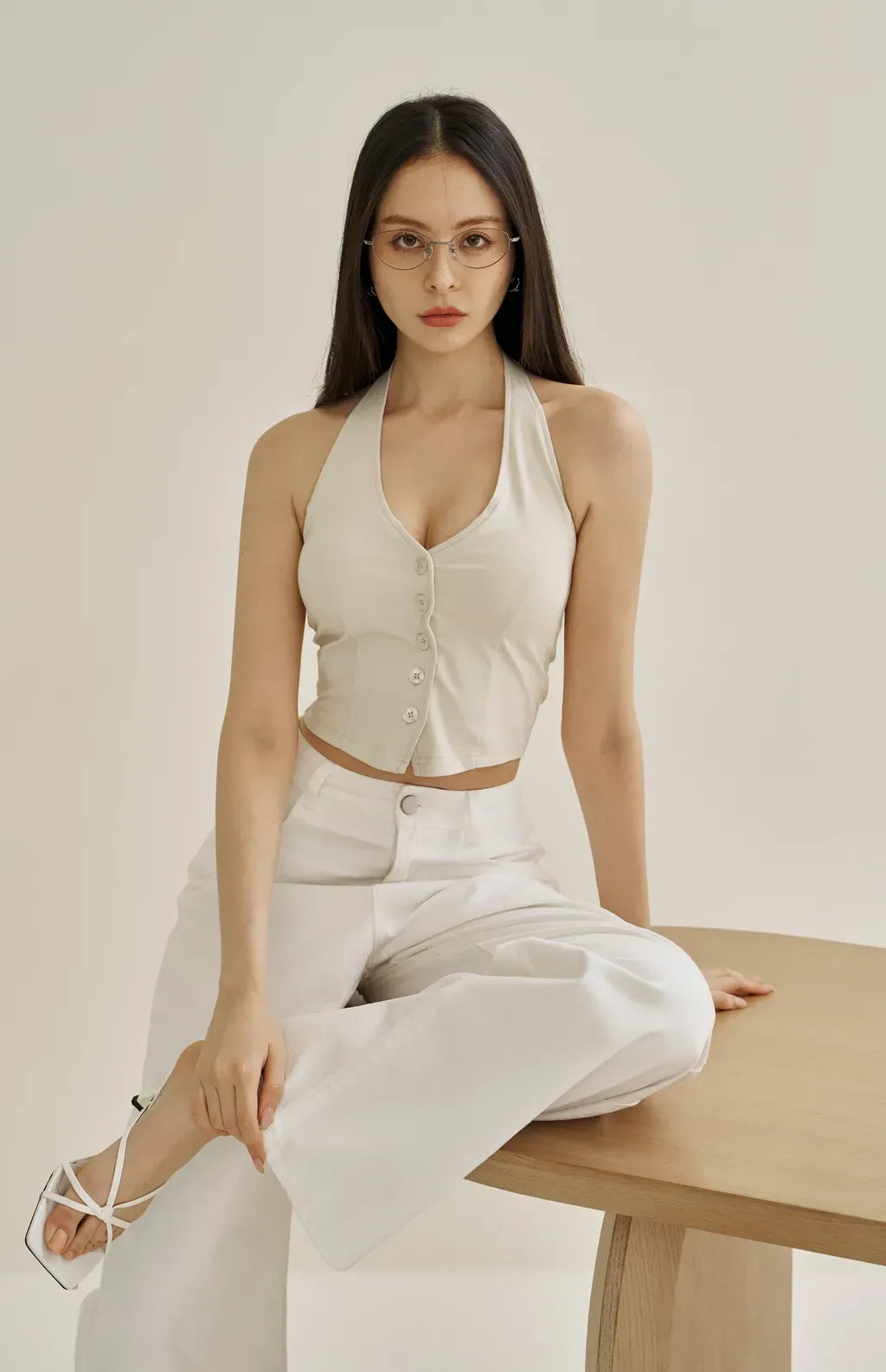Front Button Suit Corset<br/>西裝馬甲Bra Top