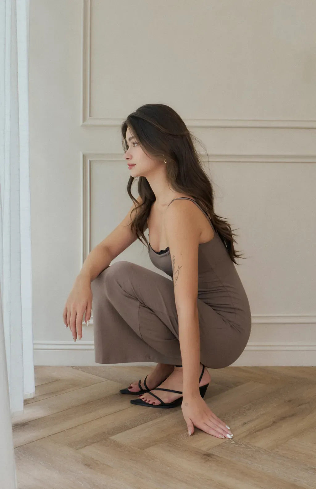 Lace Two Piece Modal Maxi Bra Dress<br/>蕾絲假兩件莫代爾長Bra Dress