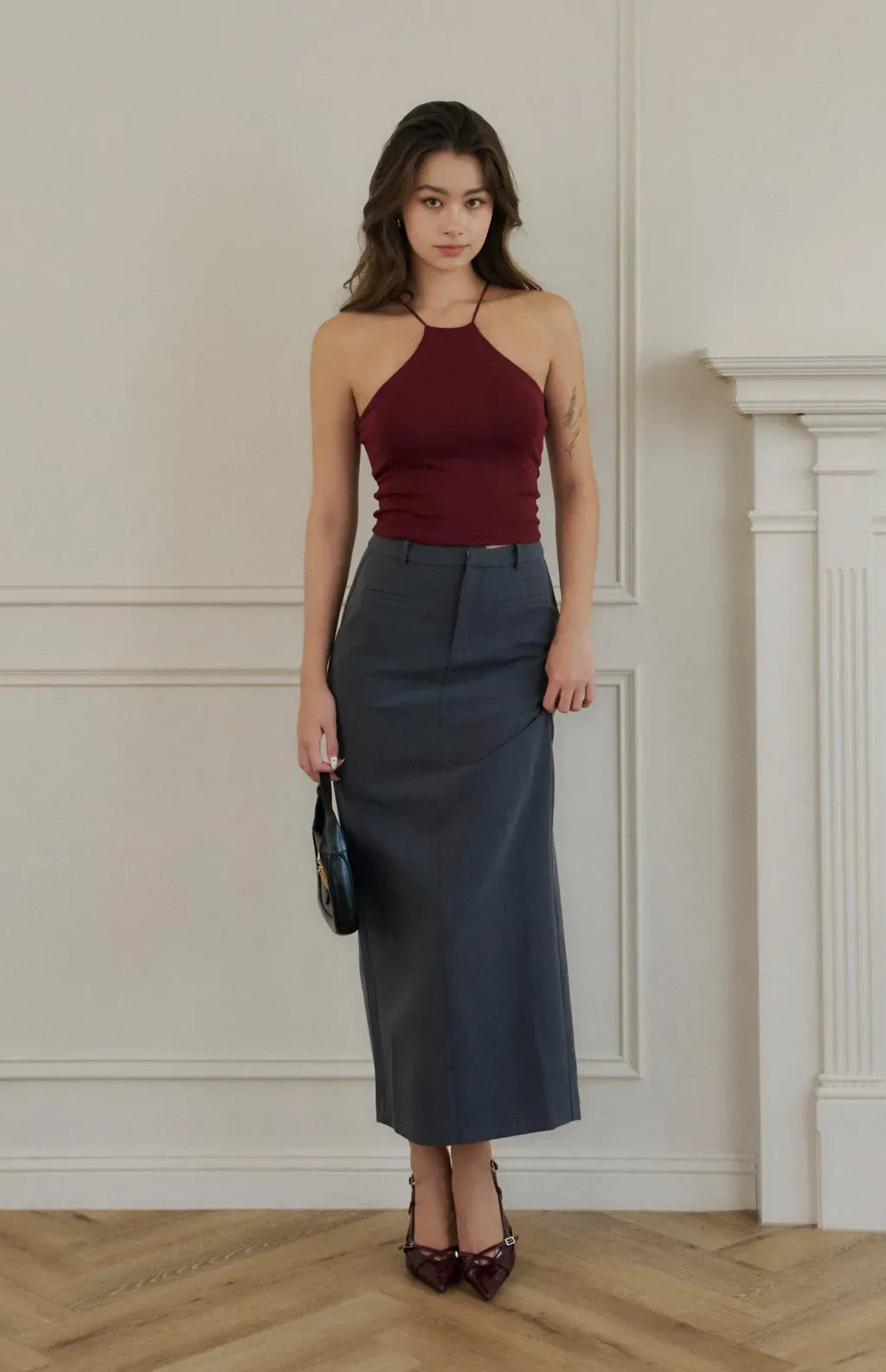 Halter Modal Bra Top<br/>削肩莫代爾Bra Top By Beigy - Milu