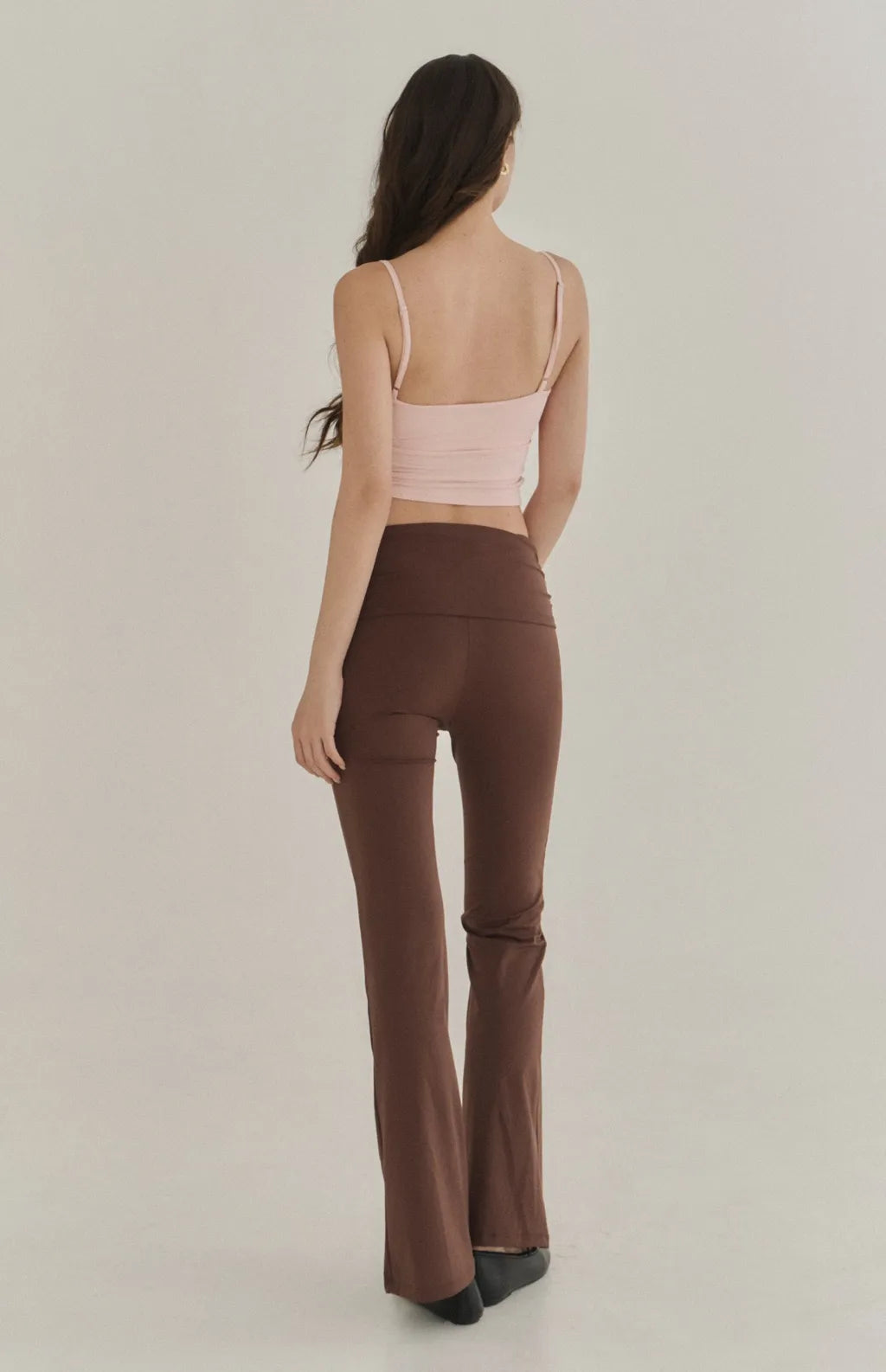 High-Waist Side Ruched Flare Pants<br/>寬腰側抓皺喇叭褲