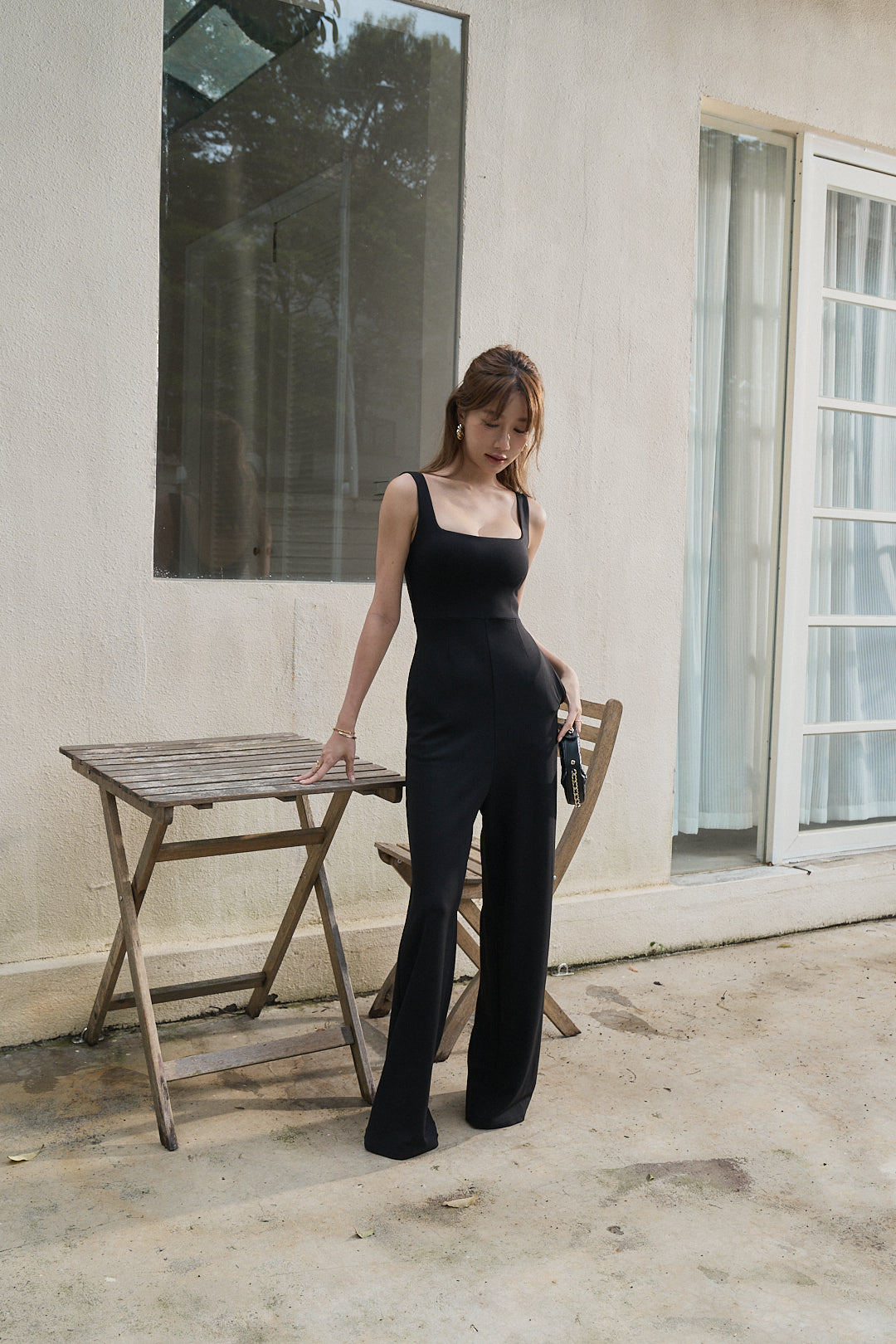 Wide Strap Padded Jumpsuit (逆天長腿美胸Bra連身褲)