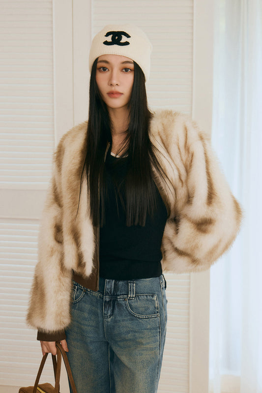 【預購】Faux Fur Zipper Jacket (仿皮草拉鍊外套)