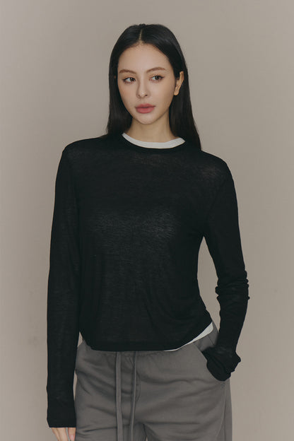 Cozy Wool Long Sleeve Top (柔軟天絲羊毛長袖打底衣)