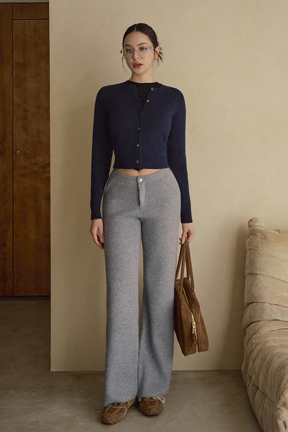 Cozy Knit High Waist Pants (暖洋洋針織直筒寬褲)