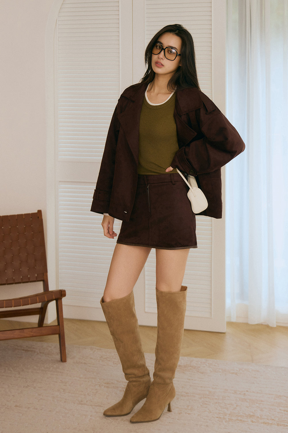 【預購】Suede Mini Skirt (麂皮短裙)