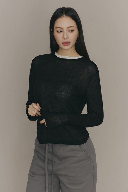 Cozy Wool Long Sleeve Top (柔軟天絲羊毛長袖打底衣)