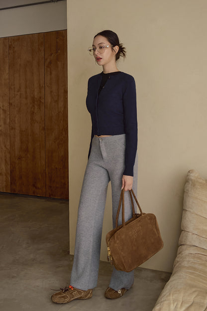 Cozy Knit High Waist Pants (暖洋洋針織直筒寬褲)